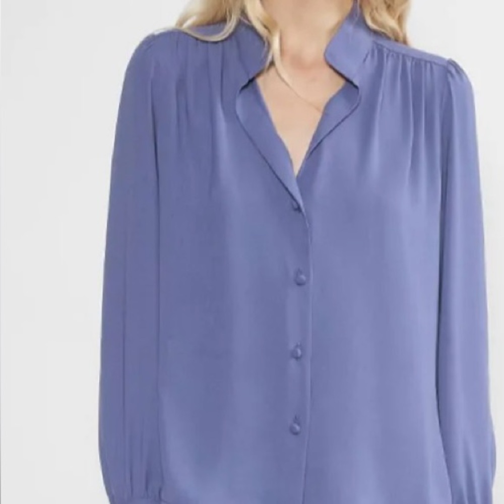Aritzia Wilfred Delphine Blouse - Nightshade Blue